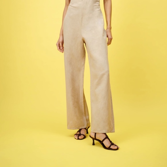 COPY - COPY - NWOT Zara Linen Blend Jumpsuit - Picture 4 of 10